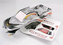 [ TRX-3617X ] Traxxas Body, Stampede, ProGraphix (replacement for the painted body. Graphics are printed, requires paint & final color application)/ window, grill, lights decal sheet -TRX3617X