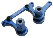 [ TRX-3743A ] Traxxas Steering bellcranks, drag link (blue-anodized T6 aluminum)/ 5x8mm ball bearings (4) hardware (assembled) -TRX3743A