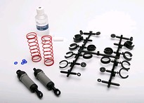 [ TRX-3760A ] Traxxas Ultra Shocks (grey) (long) (complete w/ spring pre-load spacers &amp; springs) (2) -TRX3760A
