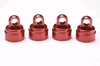 [ TRX-3767X ] Traxxas Shock caps, aluminum (red-anodized) (4) (fits all Ultra Shocks) 