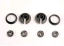 [ TRX-3768 ] Traxxas Spring retainers, upper & lower (2)/ piston head set (2-hole (2)/ 3-hole (2)) -TRX3768 