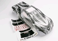 [ TRX-3911R ] Traxxas Body, E-Maxx, ProGraphix (long wheelbase) (replacement for painted body.  Graphics are painted- requires paint and final color application)/ window, grill, lights decal sheet 