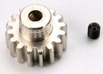[ TRX-3946 ] Traxxas Gear, 16-T pinion (32-p) (mach. steel)/ set screw 