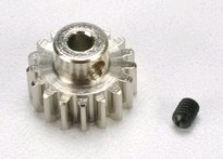 [ TRX-3947 ] Traxxas Gear, 17-T pinion (32-p) (mach. steel)/ set screw -TRX3947 