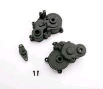 [ TRX-3991X ] Traxxas Gearbox halves (front & rear)/ shift detent ball/ spring/ 4mm GS/ shift shaft seal, glued/ 2.5x8mm CS (2) 