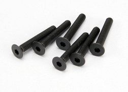 [ TRX-4857 ] Traxxas Screws, 3x20mm countersunk machine (hex drive) (6) - TRX4857