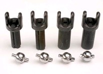 [ TRX-4949X ] Traxxas Half shafts, short (Heavy-duty) (external-splined (2) & internal-splined (2))/ metal u-joints (4) 