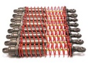 [ TRX-4962 ] Traxxas Big Bore shocks (xx-long) (hard-anodized & Teflon-coated T6 aluminum) (assembled) w/ red springs, TiN shafts (8 pack) 