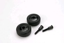 [ TRX-4976 ] Traxxas Wheels (4)/ Axles (2), for Maxx wheelie bar -TRX4976 