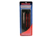 [ TRX-5141R ] Traxxas Toe links, Maxx (Tubes red-anodized, 7075-T6 aluminum, stronger than titanium) (112mm, front) (2)/ rod ends (4)/ aluminum wrench (1) (For Maxx models w/sealed pivot ball suspension & 3.8'' wheels) 