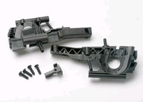 [ TRX-5330 ] Traxxas Bulkhead, front (L&R halves)/ diff retainer/ 4x14mm BCS (4) 