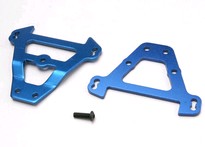 [ TRX-5323 ] Traxxas Bulkhead tie bars, front & rear (blue-anodized aluminum) 