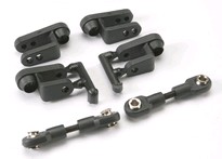 [ TRX-5345R ] Traxxas Servo horns, steering, long (2), short (2)/ linkage, steering (3x20mm turnbuckle) (2)/ rod ends (short) (4)/ hollow balls (4) 