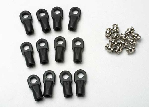 [ TRX-5347 ] Traxxas Rod ends, Revo (large) with hollow balls (12) 