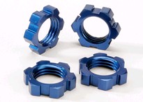 [ TRX-5353 ] Traxxas Wheel nuts, splined, 17mm (blue-anodized) (4) -TRX5353 