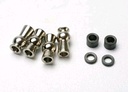[ TRX-5355 ] Traxxas Hollow ball, tall centered (2)/ tall offset hollow ball (2)/ bump steer adjustment shims; 3.5mm (2), 1.17mm (2) 