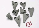 [ TRX-5358 ] Traxxas Rocker arm set, progressive-2 (90-T)/ spacers (red aluminum) (8) 