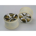 [ TRX-5372 ] Traxxas Wheels, Gemini 3.8" (chrome) (2) (also fits Maxx series) 