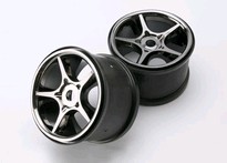 [ TRX-5372X ] Traxxas Wheels, Gemini 3.8" (black chrome) (2) (use with 17mm , part #5353X) 