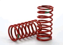 [ TRX-5438 ] Traxxas Spring, shock (red) (GTR) (3.5 rate green) (std. rear 90mm) (1 pair) 