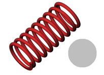 [ TRX-5442 ] Traxxas Spring, shock (red) (GTR) (4.9 rate silver) (std. front 120mm) (1 pair) 