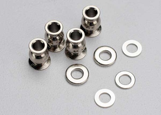 [ TRX-5529 ] Traxxas Shim set, 3x7x1mm (2), 3x6x0.5mm (4), 3x7x2mm (2)/ hollow balls, captured (4) -TRX5529 