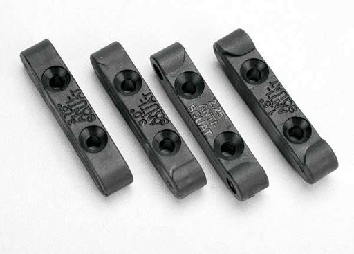 [ TRX-5559 ] Traxxas Mounts, suspension pin (rear anti-squat blocks) (1.5, 2.25, 3.0 & 3.75 degree) (1 each) 
