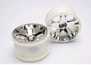 [ TRX-5576 ] Traxxas Wheels, All-Star 2.8" (chrome) (nitro rear/ electric front) (2) 