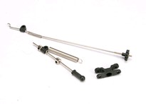 [ TRX-5568 ] Traxxas Linkage set, throttle & brake (Jato) (includes servo horn, rod guides, brake spring, brake adjustment dial, rods (wires), throttle return spring, hardware) 