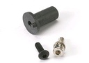[ TRX-5661 ] Traxxas Motor mount hinge post/ 4x12mm BCS (1)/ 4x10mm CS with split and flat washer (1) 