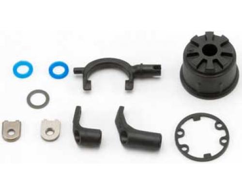 [ TRX-5681 ] Traxxas Carrier, differential (heavy duty)/ differential fork/ linkage arms (front & rear)/x-ring gaskets (2)/ ring gear gasket/ bushings (2)/ 6.5x10x0.5 TW 