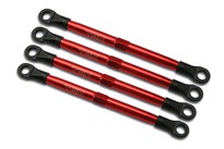 [ TRX-7038X ] Traxxas Toe links, aluminum (red-anodized) (4) (assembled with rod ends and threaded inserts) (1/16 Slash) 