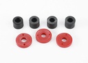 [ TRX-7067 ] Traxxas Piston, damper (2x0.5mm hole, red) (4)/ travel limiters (4) 