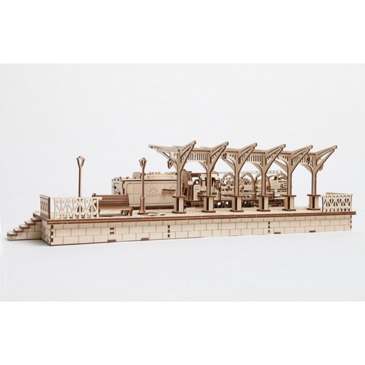 [ UGEARS4820184120242 ] Railway Platform