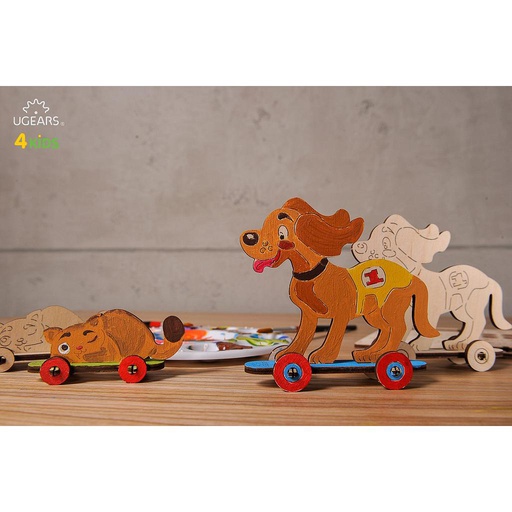 [ UGEARS4820184120457 ] Kleuren model Kitten & Puppy