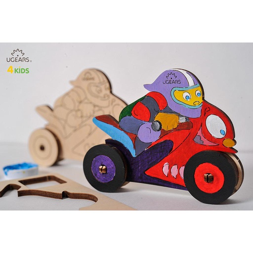 [ UGEARS4820184120372 ] Kleuren model Motorrijder