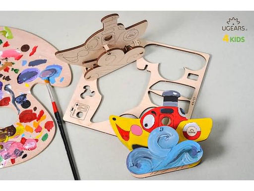 [ UGEARS4820184120440 ] Kleuren model Stoomboot