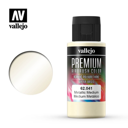 [ VAL62041 ] Vallejo premium airbrush colors Metallic Medium 60Ml