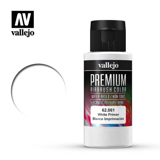 [ VAL62061 ] Vallejo Premium Color White Primerpremium 60ml 
