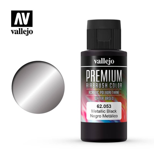 [ VAL62053 ] Vallejo Premium Color Metallic Black premium 60ml