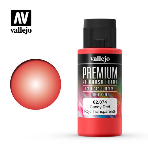 [ VAL62074 ] Vallejo Premium Airbrush Color Candy Red 60ml