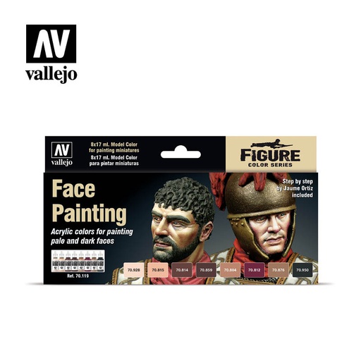 [ VAL70119 ] Vallejo Faces Painting Set (8) by Jaume Ortiz