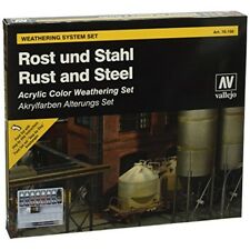 [ VAL70150 ] Vallejo Rust &amp; Steel (9) + 2 Brushes