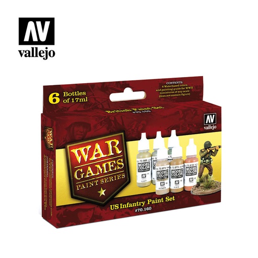 [ VAL70160 ] Vallejo US infantry paint set (6x17ml) NML