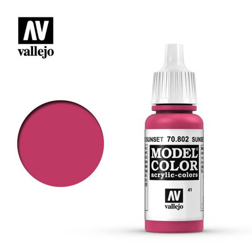 [ VAL70802 ] Vallejo Model Color Sunset Red 17ml