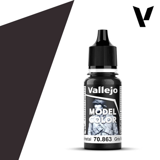 [ VAL70863 ] Vallejo Model Color Gunmetal Grey 17ml