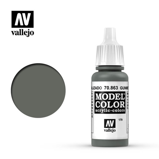 [ VAL70863 ] Vallejo Model Color Gunmetal Grey 17ml
