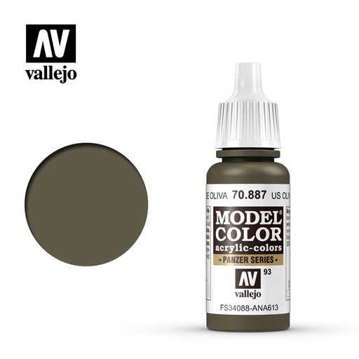 [ VAL70887 ] Vallejo Model Color US olive drab 17ml