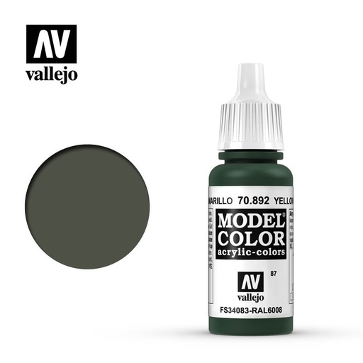 [ VAL70892 ] Vallejo Model Color Yellow Olive 17ml