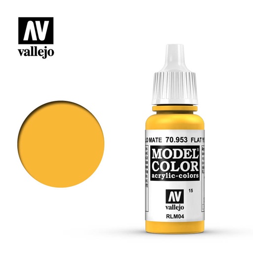 [ VAL70953 ] Vallejo Model Color Flat Yellow 17ml